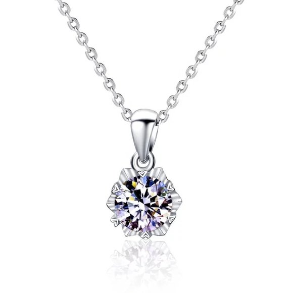 1ct. t.w. Diamond Brilliant Cut Necklace - Picture 1 of 13